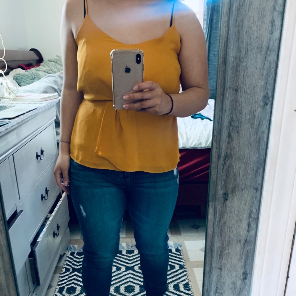 Mustard semi- formal blouse